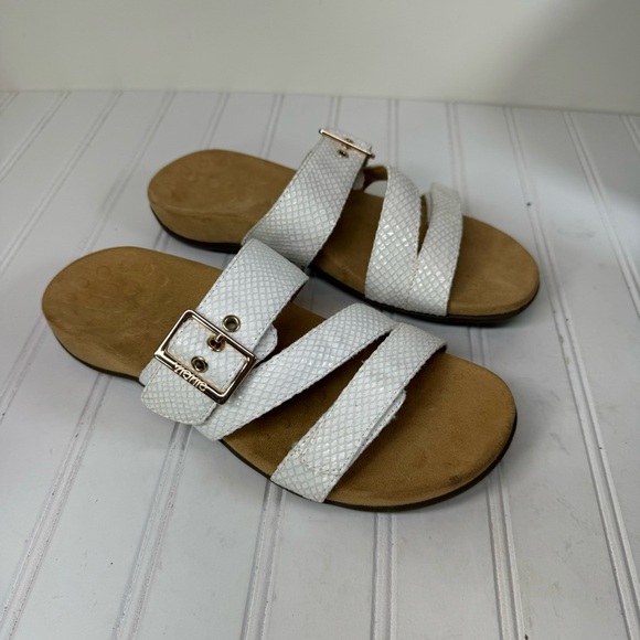 Vionic Skylar white adjustable slide sandals - Picture 5 of 9
